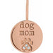 Ladies Natural Diamond Engraved Dog Mom Paw Print Charm/Pendant (I1, G-H) — 14K Rose Gold