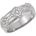 Ladies Natural Diamond Vintage-Inspired Ring (I1, G-H) — 14K White Gold