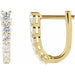 Ladies Natural Diamond 12.95 mm Hoop Earrings (I1, G-H) — 14K Yellow Gold