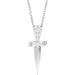 Ladies Natural Diamond Dagger Necklace (I1, G-H) — Sterling Silver