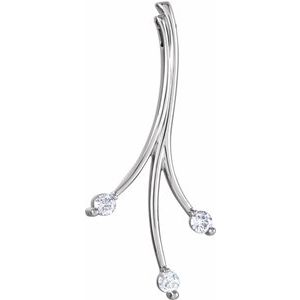 Ladies Natural Diamond Freeform Pendant (I1, G-H) — 14K Yellow Gold
