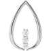 Ladies Natural Diamond Freeform Pendant (I1, G-H) — 14K White Gold