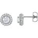 Ladies Natural Diamond Earrings — Platinum