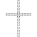 Ladies Natural Diamond Cross Pendant (I1, G-H) — 14K White Gold