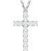 Ladies Natural Diamond Cross Pendant (I1, G-H) — 14K White Gold