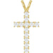 Ladies Natural Diamond Cross Pendant (I1, G-H) — 14K Yellow Gold