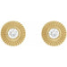 Lab-Grown Diamond Accented Starburst Stud Earrings