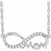Ladies Natural Diamond Infinity-Inspired Mom Necklace (I1, G-H) — Sterling Silver