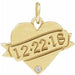 Ladies Natural Diamond Engravable Heart Pendant (I1, G-H) — 14K Yellow Gold