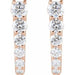 Ladies Natural Diamond 12.95 mm Hoop Earrings (I1, G-H) — 14K Rose Gold