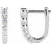 Ladies Natural Diamond 12.95 mm Hoop Earrings (I1, G-H) — 14K White Gold