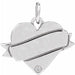 Ladies Natural Diamond Engravable Heart Pendant (I1, G-H) — 14K White Gold