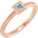 Ladies Natural Diamond Family Stackable Ring (I1, G-H) — 14K Rose Gold