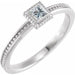 Ladies Natural Diamond Family Stackable Ring (I1, G-H) — Sterling Silver