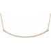 Ladies Natural Diamond Bar Necklace (I1, H+) — 14K Rose Gold