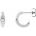 Ladies Natural Diamond 11.9 mm Hoop Earrings (I1, G-H) — 14K White Gold
