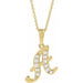 Ladies Natural Diamond Initial A Necklace (I1, G-H) — 14K Yellow Gold