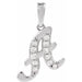 Ladies Natural Diamond Initial A Pendant (I1, G-H Ctw) — 14K White Gold