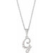 Ladies Natural Diamond Initial G Necklace (I1, G-H Ctw) — 14K White Gold