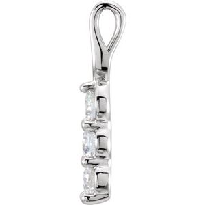 Lab-Grown Diamond Three-Stone Pendant - Style 85982