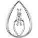 Ladies Natural Diamond Pendant (I1, G-H) — 14K White Gold