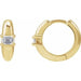 Ladies Natural Diamond 13.4 mm Hoop Earrings (Si2-Si3, Ghi) — 14K Yellow Gold