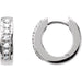Ladies Natural Diamond 12.1 mm Hoop Earrings (Si1, G-H) — 14K White Gold
