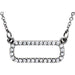Ladies Natural Diamond Geometric Necklace (I1, G-H) — 14K White Gold