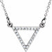 Ladies Natural Diamond Triangle Necklace (I1, G-H) — 14K White Gold