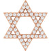 Ladies Natural Diamond Star of David Pendant (I1, G-H) — 14K Rose Gold
