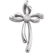 Ladies 14K Yellow/ Natural Diamond Cross Pendant (Si1, G-H) — 14K White Gold