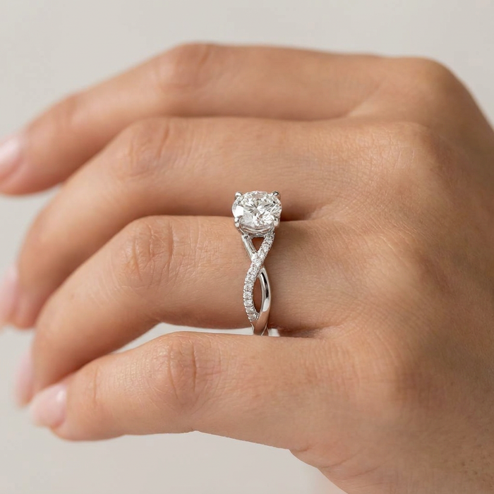 Hand wearing ring