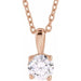 Ladies Natural Diamond Necklace (I1, G-H) — 14K Rose Gold