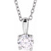 Ladies Natural Diamond Necklace (I1, G-H) — 14K White Gold