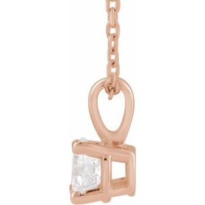 Lab-Grown Diamond Solitaire Necklace - Style 28392