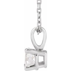 Lab-Grown Diamond Solitaire Necklace - Style 28392