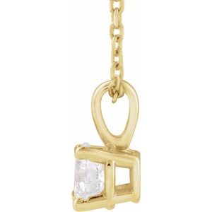Lab-Grown Diamond Solitaire Necklace - Style 28392