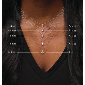 Lab-Grown Diamond Solitaire Necklace - Style 28392