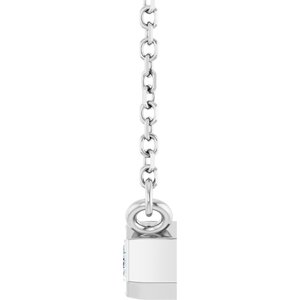 Lab-Grown Diamond Bezel-Set Solitaire Necklace - Style 89030