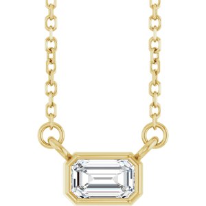 Ladies Natural Diamond Necklace (I1, Ghi) — 14K Yellow Gold