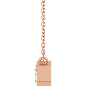 Lab-Grown Diamond Bezel-Set Solitaire Necklace - Style 89030