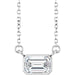 Lab-Grown Diamond Bezel-Set Solitaire Necklace - Style 89030