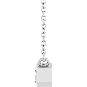 Lab-Grown Diamond Bezel-Set Solitaire Necklace - Style 89030