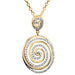 Ladies 14K Yellow/ Diamond Circle Necklace (I1, Ghi) — 14K Yellow/White Gold