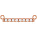 Ladies French-Set Bar Necklace or Center (I1, G-H) — 14K Rose Gold