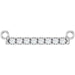 Ladies French-Set Bar Necklace or Center (I1, G-H) — 14K White Gold