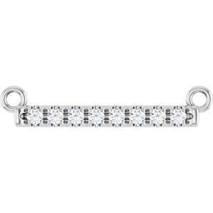 Ladies French-Set Bar Necklace or Center (Si2-Si3, G-H) — Platinum