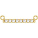 Ladies French-Set Bar Necklace or Center (I1, G-H) — 14K Yellow Gold