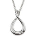 Ladies Natural Diamond Infinity-Inspired Necklace (I1, H-I) — Sterling Silver