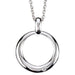 Ladies Natural Diamond Circle Necklace (I1, H-I) — Sterling Silver